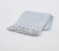 Handcrafted Quatrefoil Cotton Throw