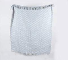 Handcrafted Quatrefoil Cotton Throw