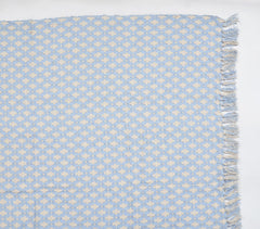 Handcrafted Quatrefoil Cotton Throw