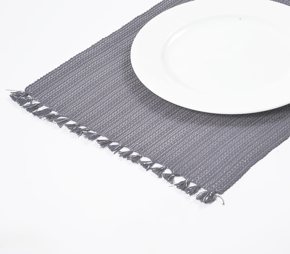 Monochromatic Cotton Placemats (Set of 6)