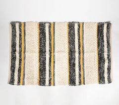 Handwoven Cotton & Wool Honeybee Rug