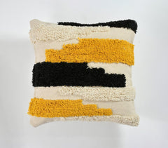 Tufted Multicolor Abstract Cushion Cover
