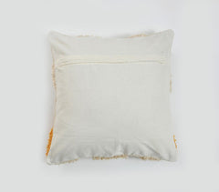 Tufted Cotton Yellow Arrow Cushion Cover