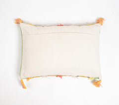 Hand Tufted Striped Cotton Tasseled Cushion Cover
