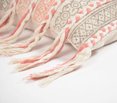 Pastel Block Printed Cushion Cover