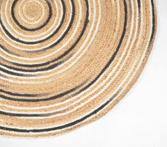 Spiral Illusion Hand Braided Jute & Hemp Rug
