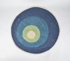 Statement Evil Eye Hand Braided Hemp Rug
