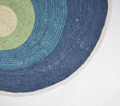 Statement Evil Eye Hand Braided Hemp Rug