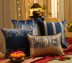 Embroidered Ombre Cushion Cover.