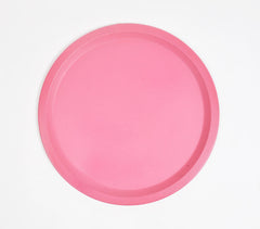 Pink Plain Round Charger Plate