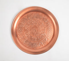 Floral Bronze-Toned Round Charger Plate