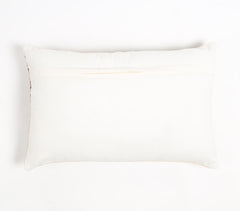 Block Printed Cotton Geometric Botanical Lumbar Cushion Cover