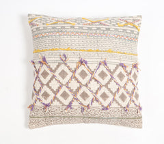 Block Printed Cotton Geometric Maximal Cushion Cover(1)