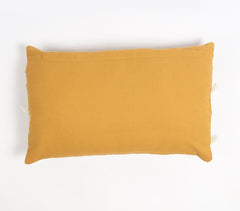 Hand Tufted Cotton Monochrome Lumbar Cushion Cover