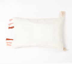 Hand Tufted Cotton Tasseled Lumbar Cushion Cover