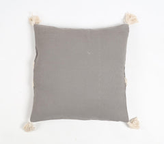 Geometric Tufted Monochrome Tasseled Cushion Cover