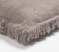 Solid Fringed Lumbar Cotton Cushion Cover(1)