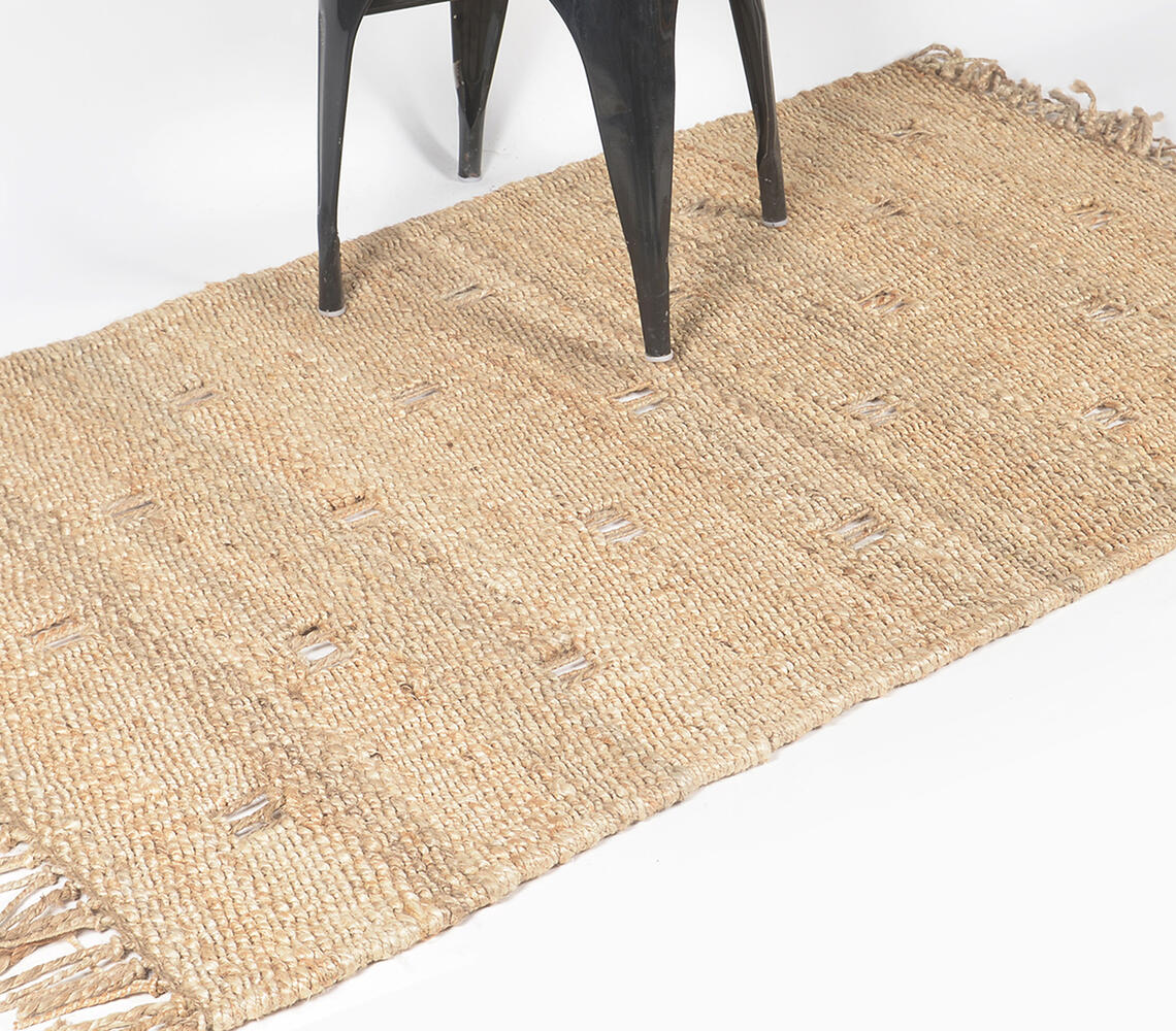 Earthy Handwoven Jute & Hemp Rug