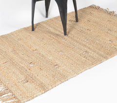 Earthy Handwoven Jute & Hemp Rug