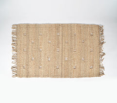 Earthy Handwoven Jute & Hemp Rug
