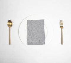 Solid Yarn-Dyed Chambray Weave Table Napkins With Hem Stitch (set of 6)