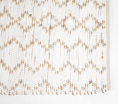 Handwoven Jute Chevron Beige Rug