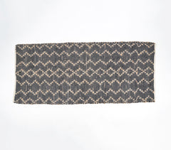 Handwoven Jute Chevron Black Rug