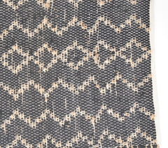 Handwoven Jute Chevron Black Rug