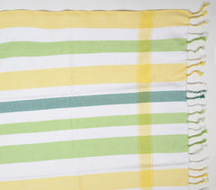 Handwoven Cotton Summer Striped Bath Towels (Set Of 2)