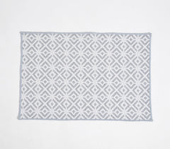 Woven Grey on White Diamond Placemats (set of 4)