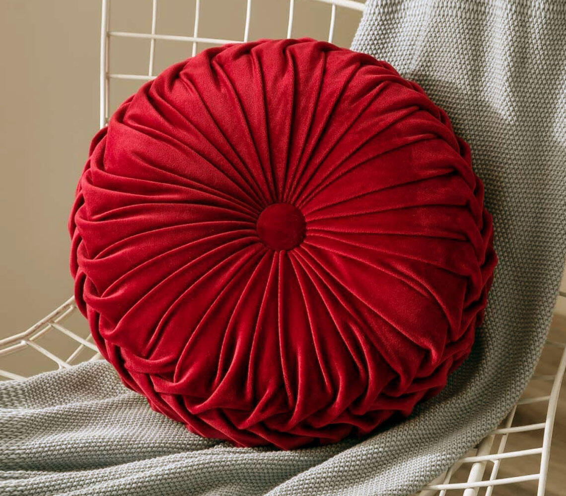 Hand Stitched Velvet Cushion.