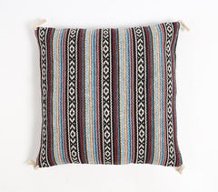 Jacquard Corduroy Striped Tasseled Cushion Cover