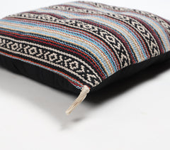 Jacquard Corduroy Striped Tasseled Cushion Cover