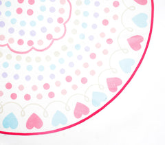 Hearts Printed Kids Round Rug