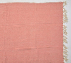 Handwoven Pastel Chevron Coral Tasseled Throw