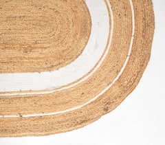 Classic Handwoven Oblong Jute Rug