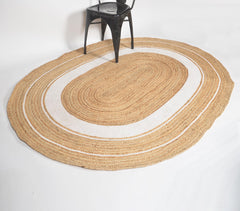 Handwoven Oblong Jute Rug