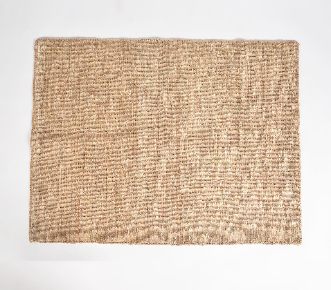 Handwoven Natural Jute & Wool Rug