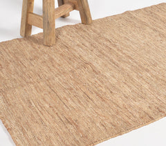 Handwoven Natural Jute & Wool Rug