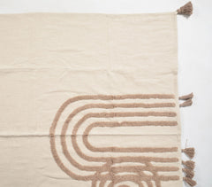 Hand Tufted Cotton Throw with Tassels