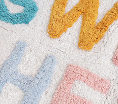 Sweet Cheeks Typography Tufted Cotton Bathmat