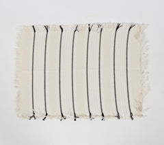 Striped & Fringed Cotton Placemats (set of 6)