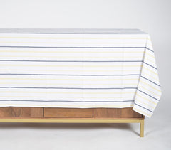 Pinstriped 4-Seater Cotton Tablecloth
