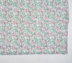 Hand Block Printed Reversible Floral Cotton Quilt_2