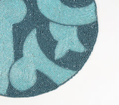 Beaded & Sequinned Aqua Placemat
