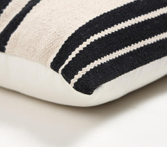 Handwoven Striped Monotone Cotton Cushion Cover