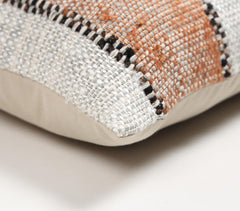 Handwoven Block Striped Cotton Cushion Cover