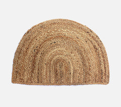 Braided Jute Arc-Shaped Earthy Mat