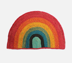 Braided Jute Rainbow Mat