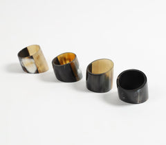 Recycled Horn Napkin Rings (set of 4)